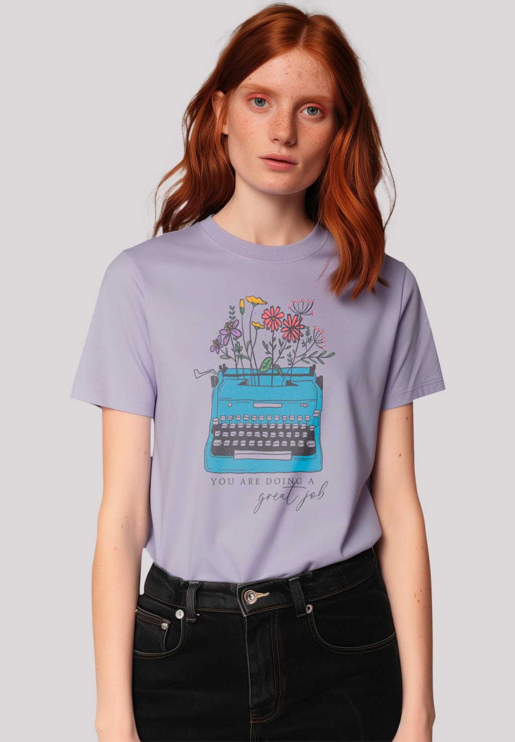 F4NT4STIC T-Shirt "Blumen you are doing a great job retro typewriter", Prem günstig online kaufen