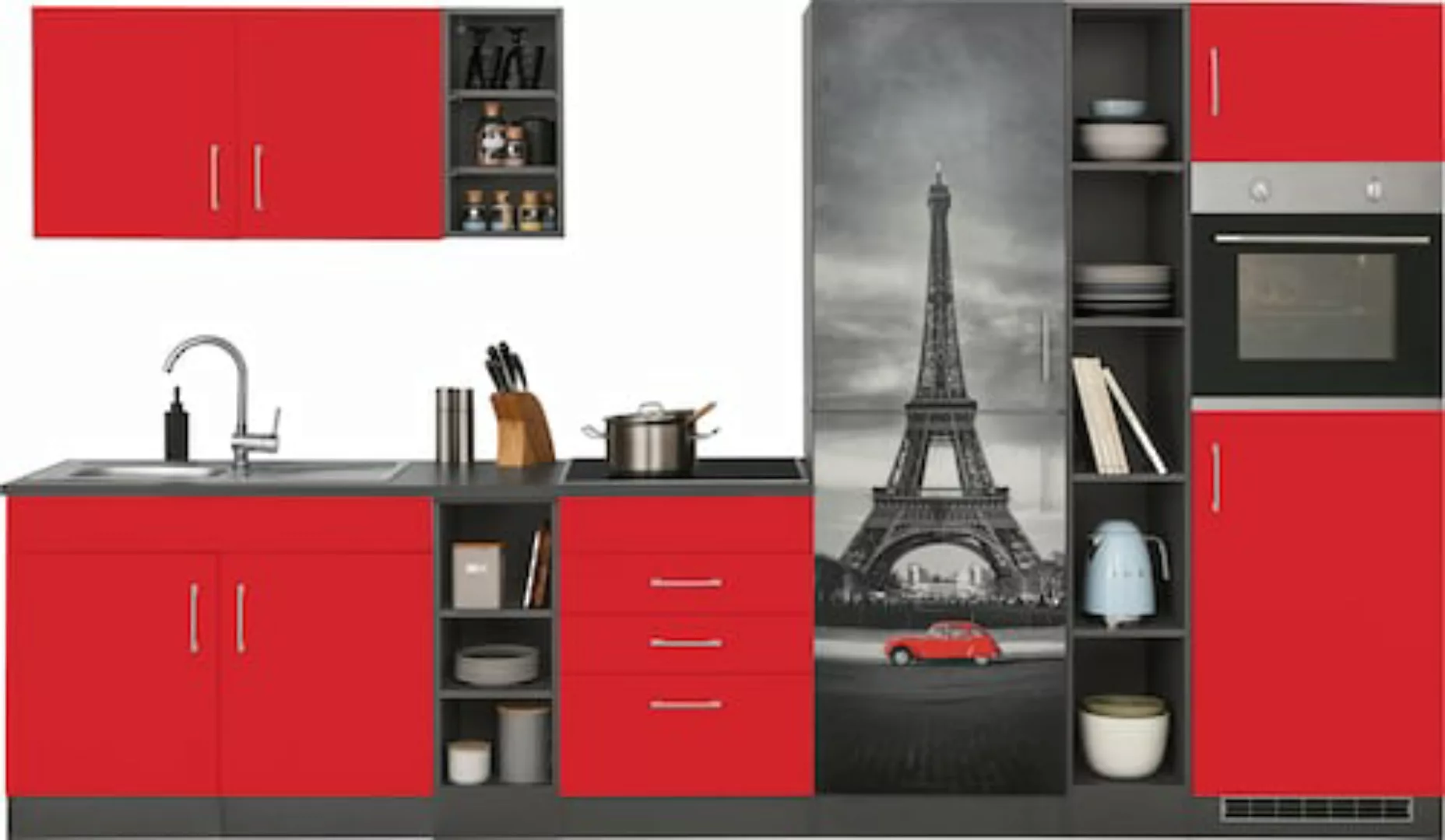 KOCHSTATION Küchenzeile »KS-Paris«, ohne E-Geräte, Breite 340 cm günstig online kaufen