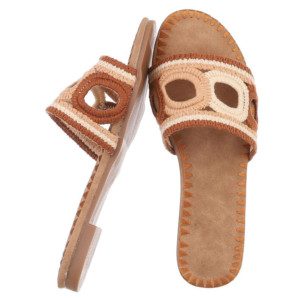 Ital-Design Damen-Sandalen mit handgewebtem Design für günstig online kaufen