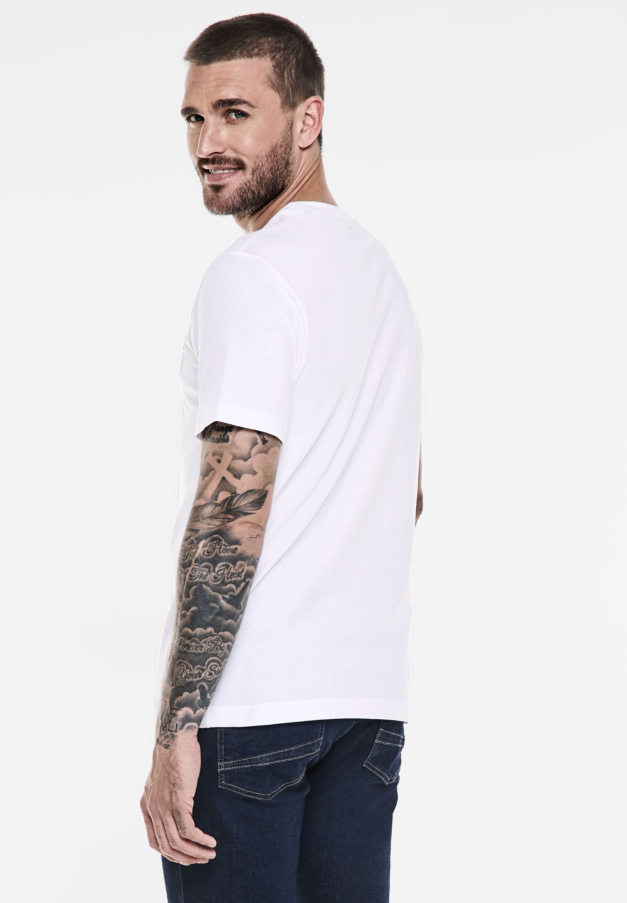 STREET ONE MEN T-Shirt aus reiner günstig online kaufen