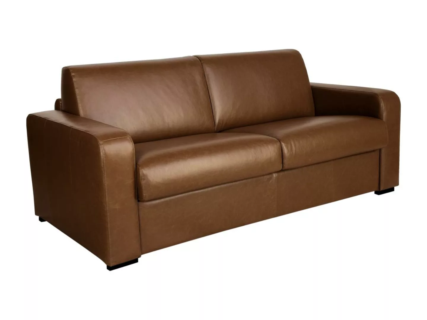 Schlafsofa mit Matratze 4-Sitzer - Matratze 22 cm - Büffelleder - Vintage-O günstig online kaufen