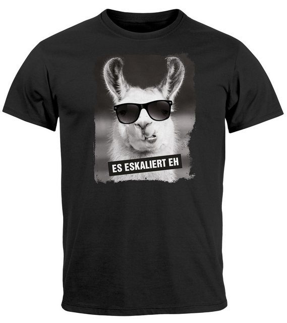 MoonWorks Print-Shirt Herren T-Shirt Es Eskaliert Eh Lustige Tiermotive Lam günstig online kaufen