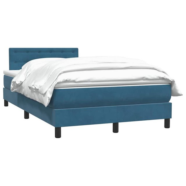 vidaXL Bett Boxspringbett mit Matratze Dunkelblau 120x220 cm Samt günstig online kaufen