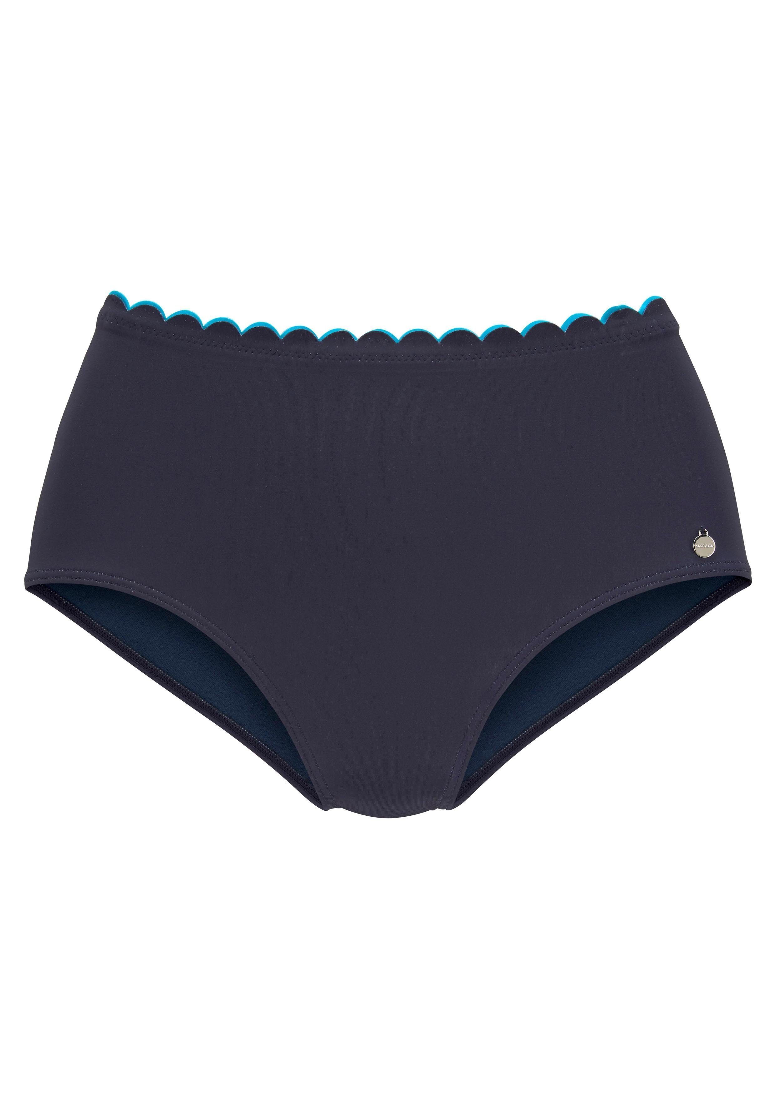 LASCANA Highwaist-Bikini-Hose Camilla mit Farbkontrast günstig online kaufen