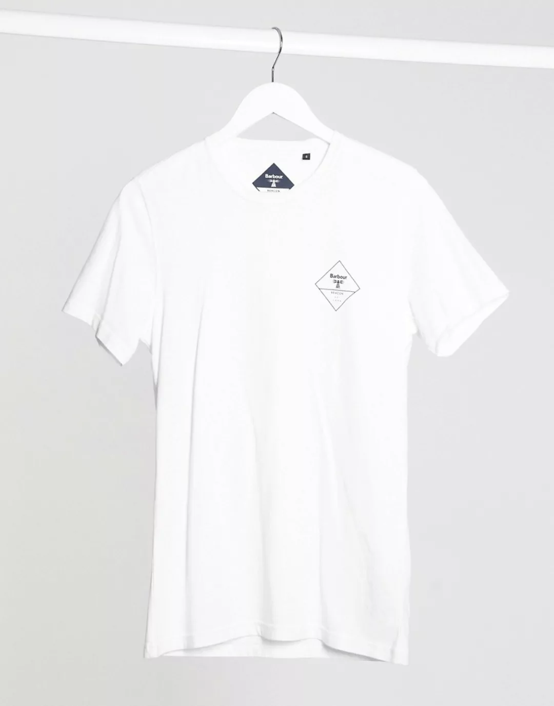 Barbour Beacon – Weißes T-Shirt mit Logodesign günstig online kaufen