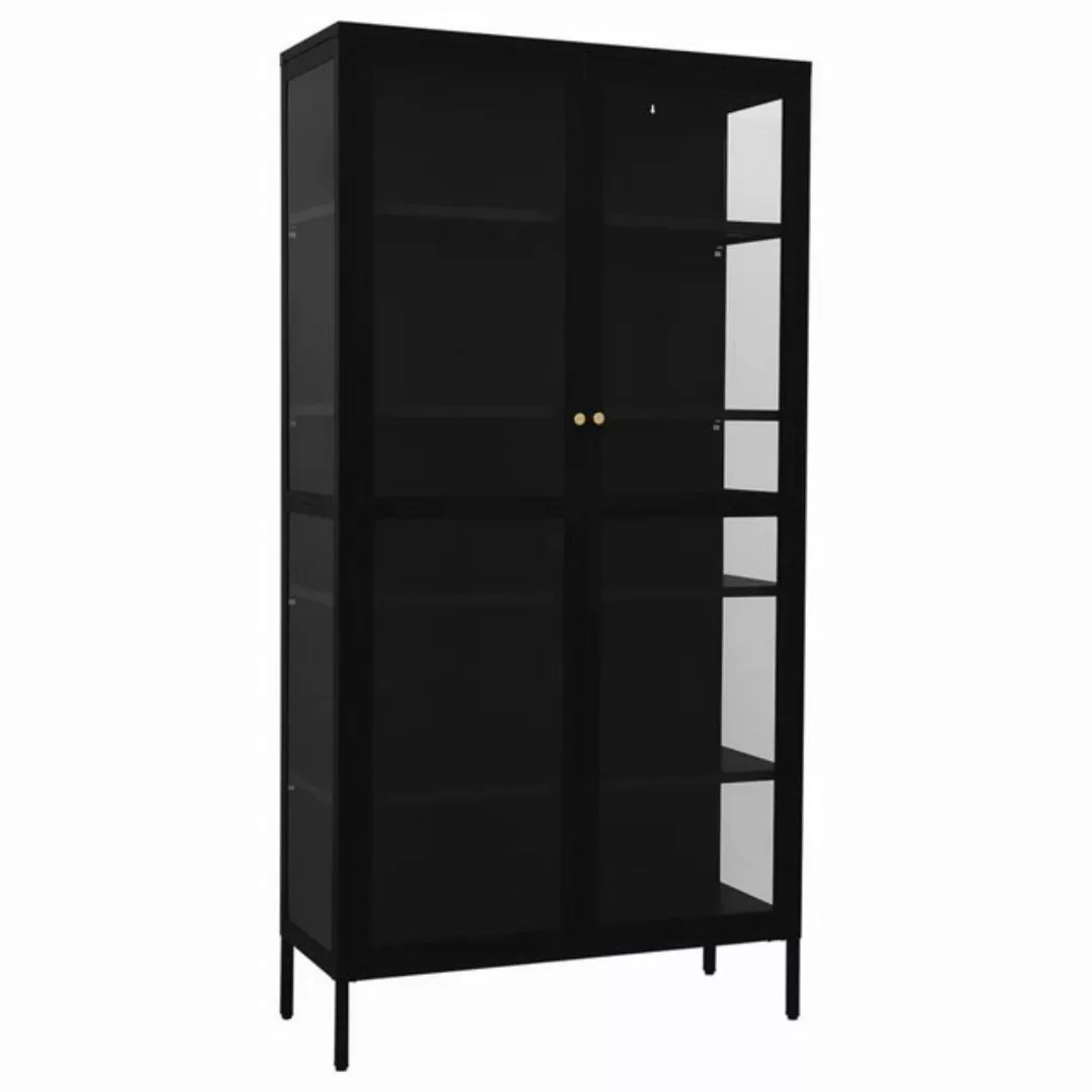 vidaXL Vitrine Vitrine Regal Highboard Vitrinenschrank Schwarz 90x40x180 cm günstig online kaufen