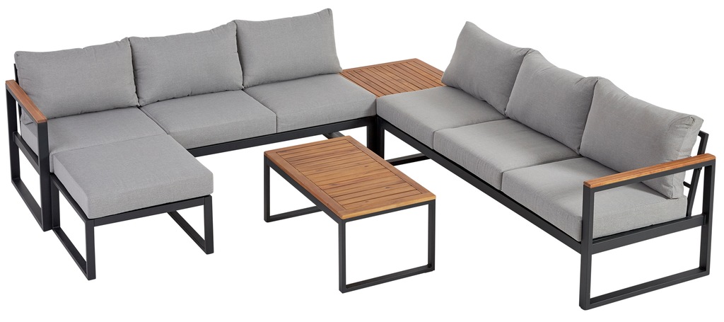 KONIFERA Gartenlounge-Set "Rhodos", (Set, 5 tlg., 2xBank,1xHocker, 1xTisch günstig online kaufen