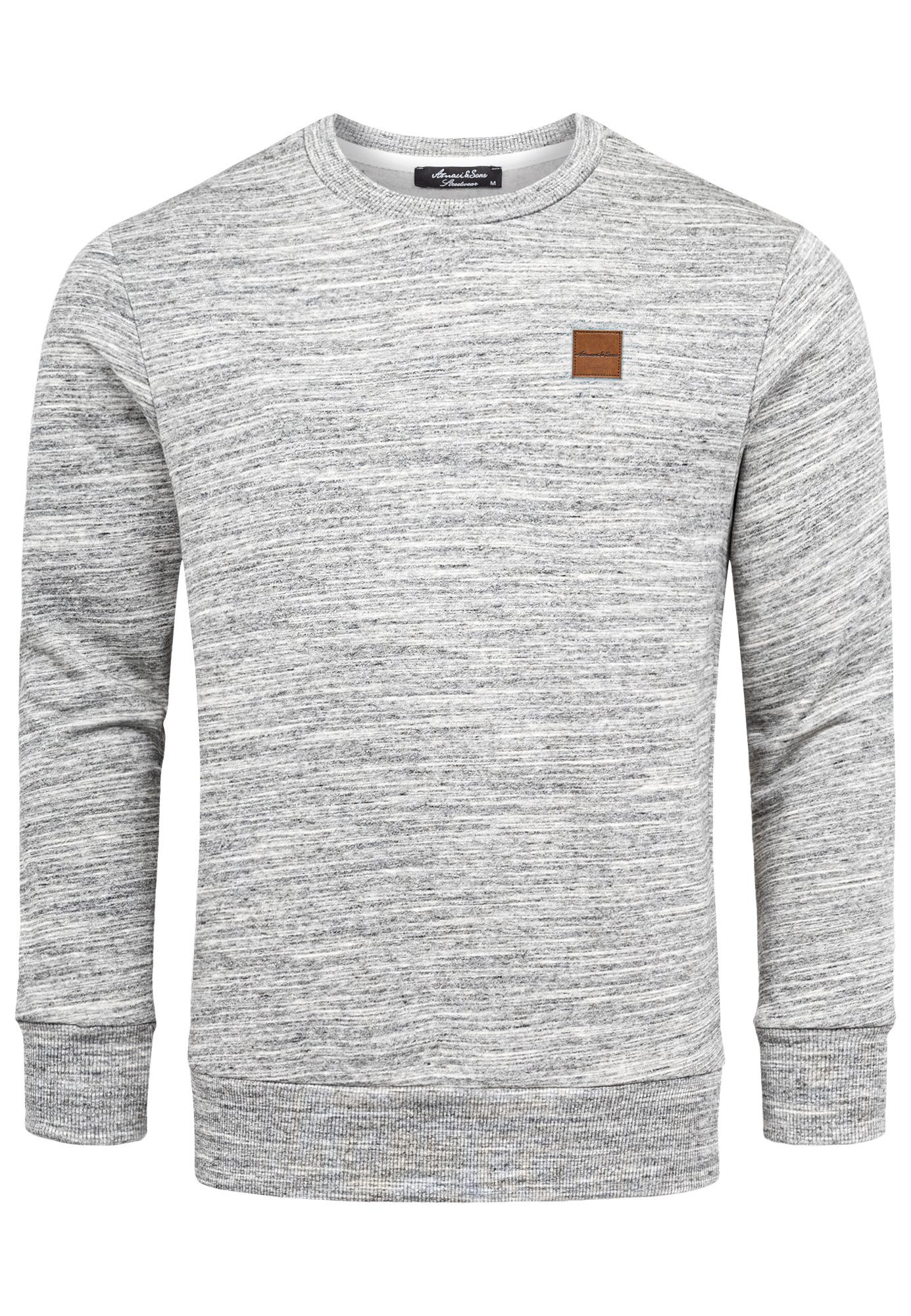 Amaci&Sons Sweatshirt DURHAM Sweatshirt mit Rundhalsausschnitt günstig online kaufen