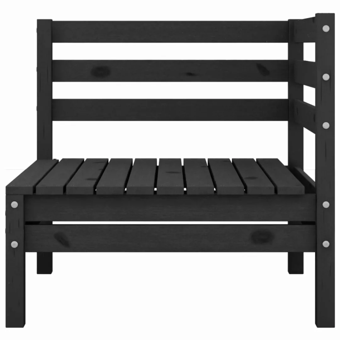 Garten-ecksofa Schwarz Massivholz Kiefer günstig online kaufen