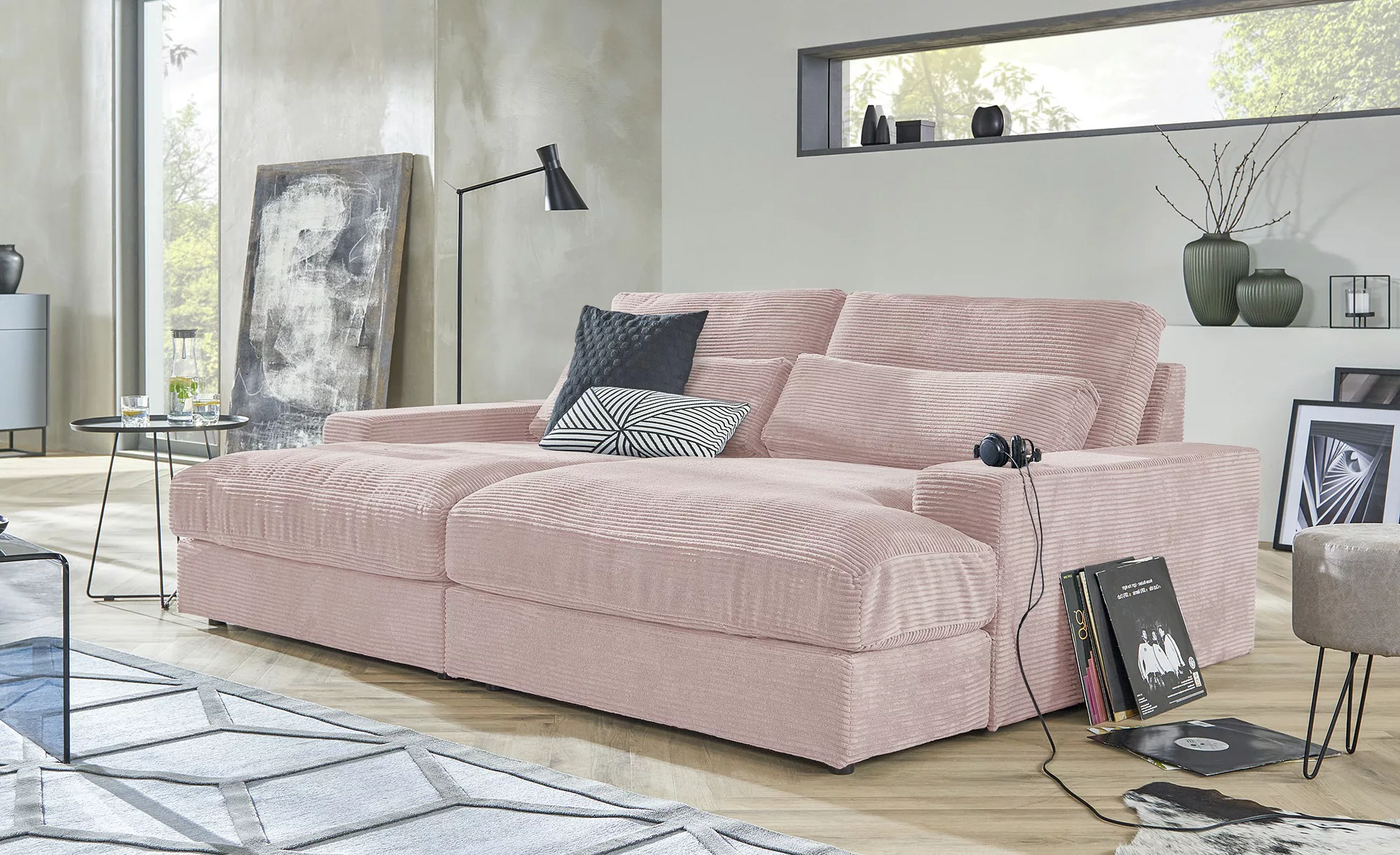 Lounge Sofa  Branna ¦ rosa/pink ¦ Maße (cm): B: 232 H: 88 T: 164 Aktuelles günstig online kaufen