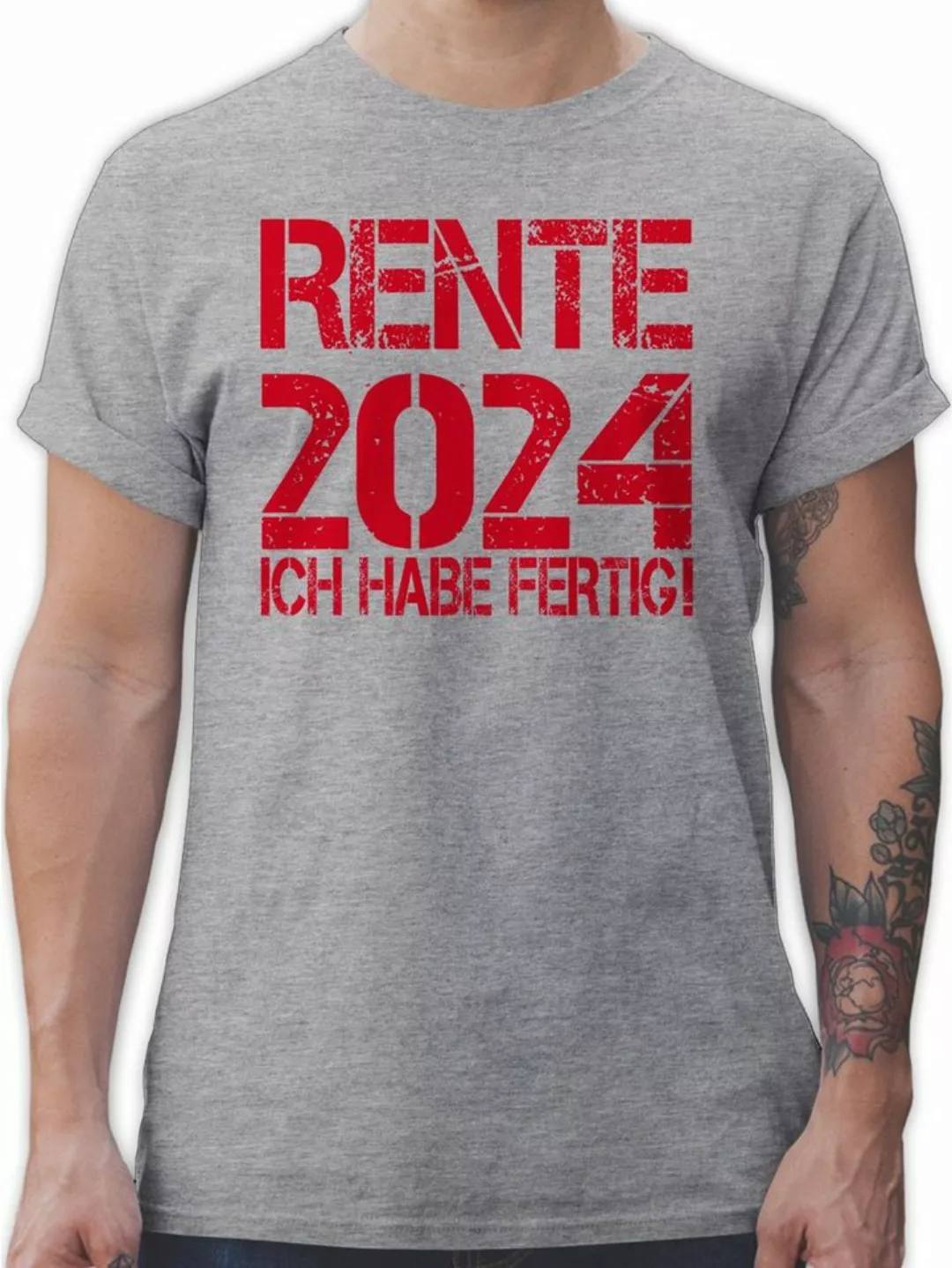 Shirtracer T-Shirt Rente 2024 - Ich habe fertig! Rentner Rente günstig online kaufen