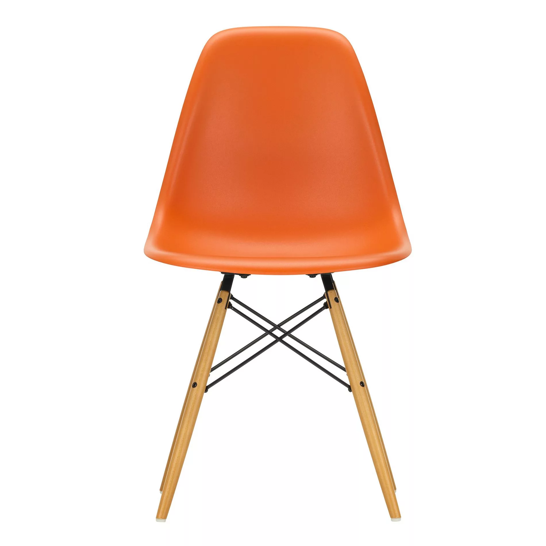 Vitra - Eames Plastic Side Chair DSW Ahorn gelblich - rostiges orange/Sitzs günstig online kaufen