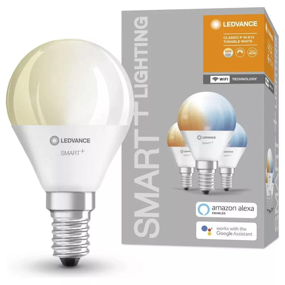 SMART+ LED Leuchtmittel E14 5W 470lm 2700 bis 6500K 3er Set günstig online kaufen