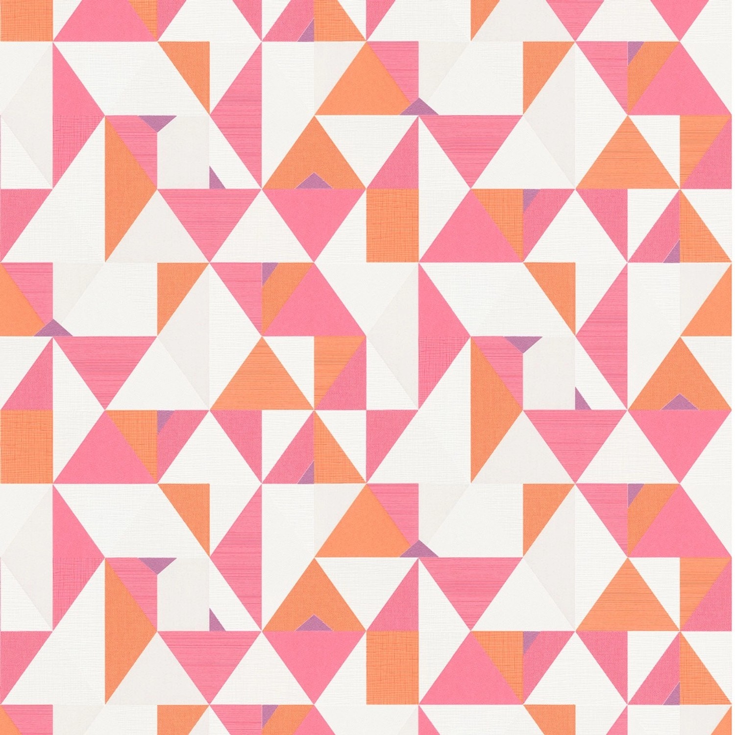 Bricoflor Geometrische Tapete Orange Pink Retro Vliestapete mit Dreieck Mus günstig online kaufen