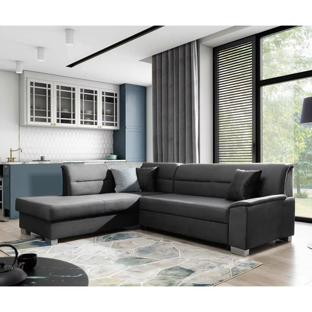 Ecksofa Schlafsofa in modernem Design mit Bettkasten günstig online kaufen