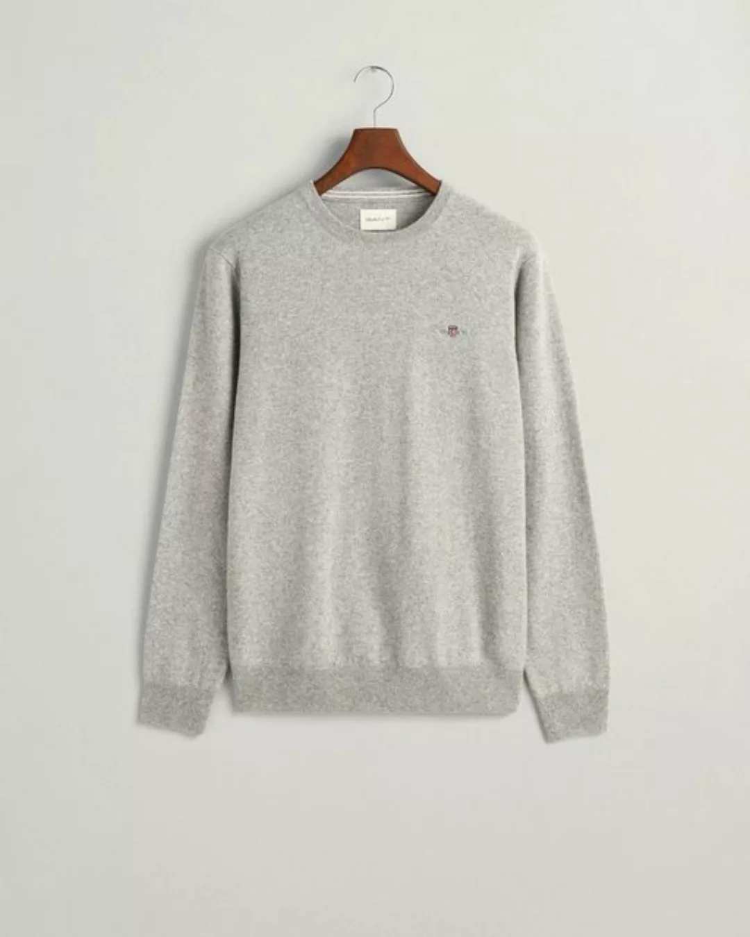 Gant Strickpullover SUPERFINE LAMBSWOOL C-NECK, GREY MELANGE günstig online kaufen