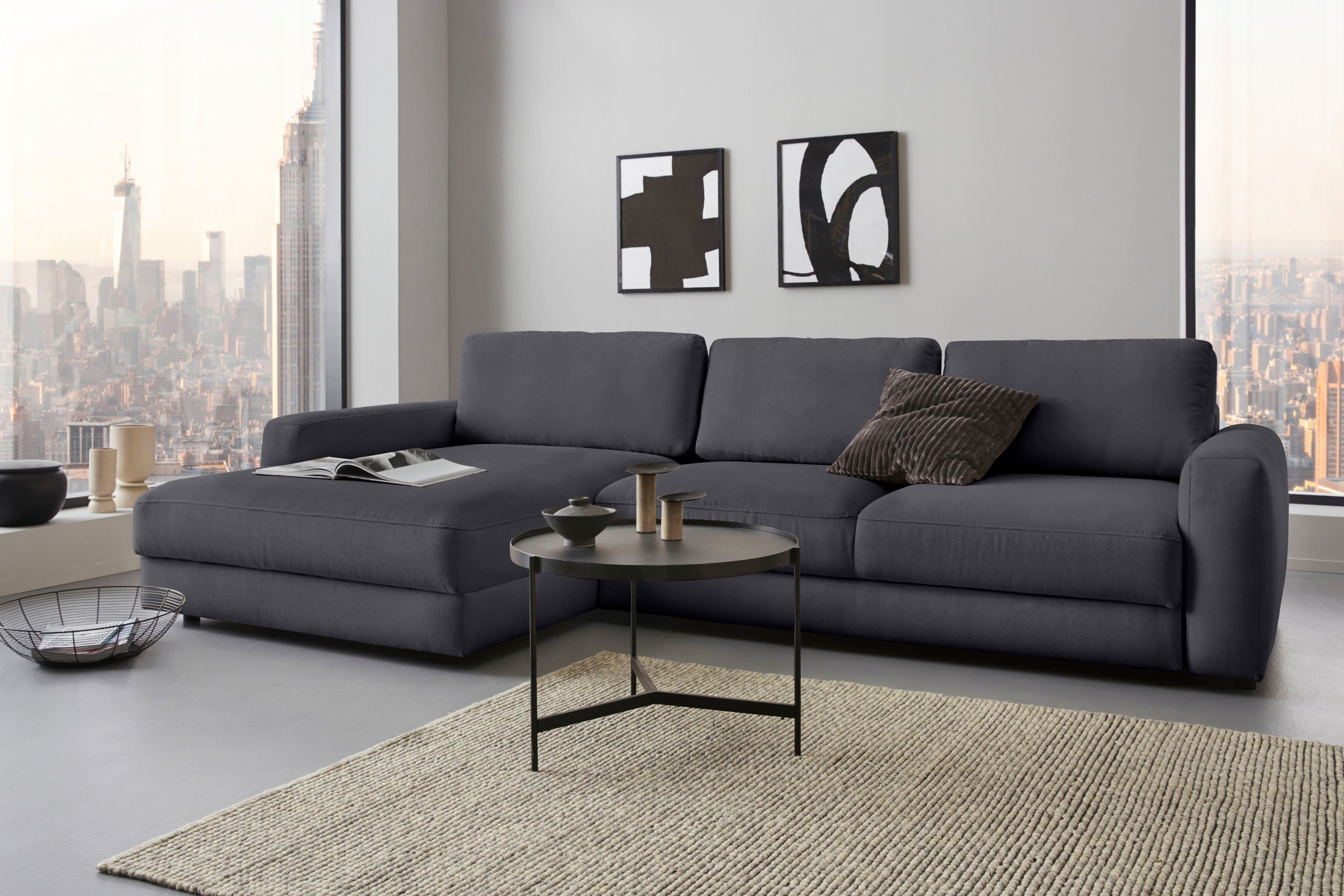 Places of Style Ecksofa "Bloomfield, bequem und elegant, L-Form", wahlweise günstig online kaufen