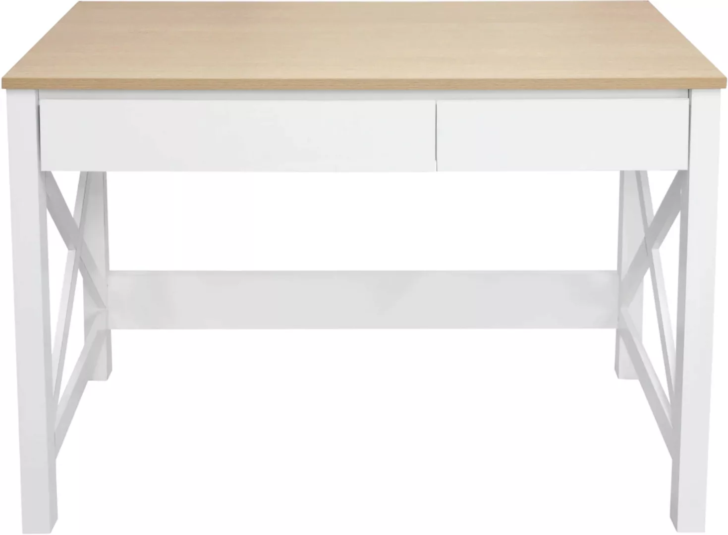 Home affaire Schreibtisch "Silba", 2 Schubladen, Landhausstil, Home Office, günstig online kaufen