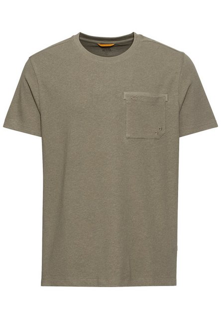 camel active T-Shirt aus Baumwoll-Leinen-Mix günstig online kaufen