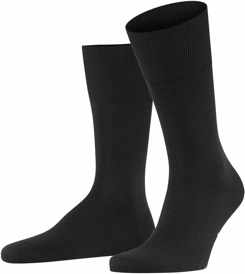 FALKE Airport Herren Socken, 45-46, Blau, Uni, Schurwolle, 14435-637006 günstig online kaufen