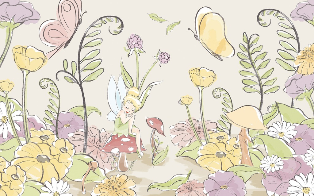 Komar Vlies Fototapete Disney Tinker Bell Infant Bunt günstig online kaufen