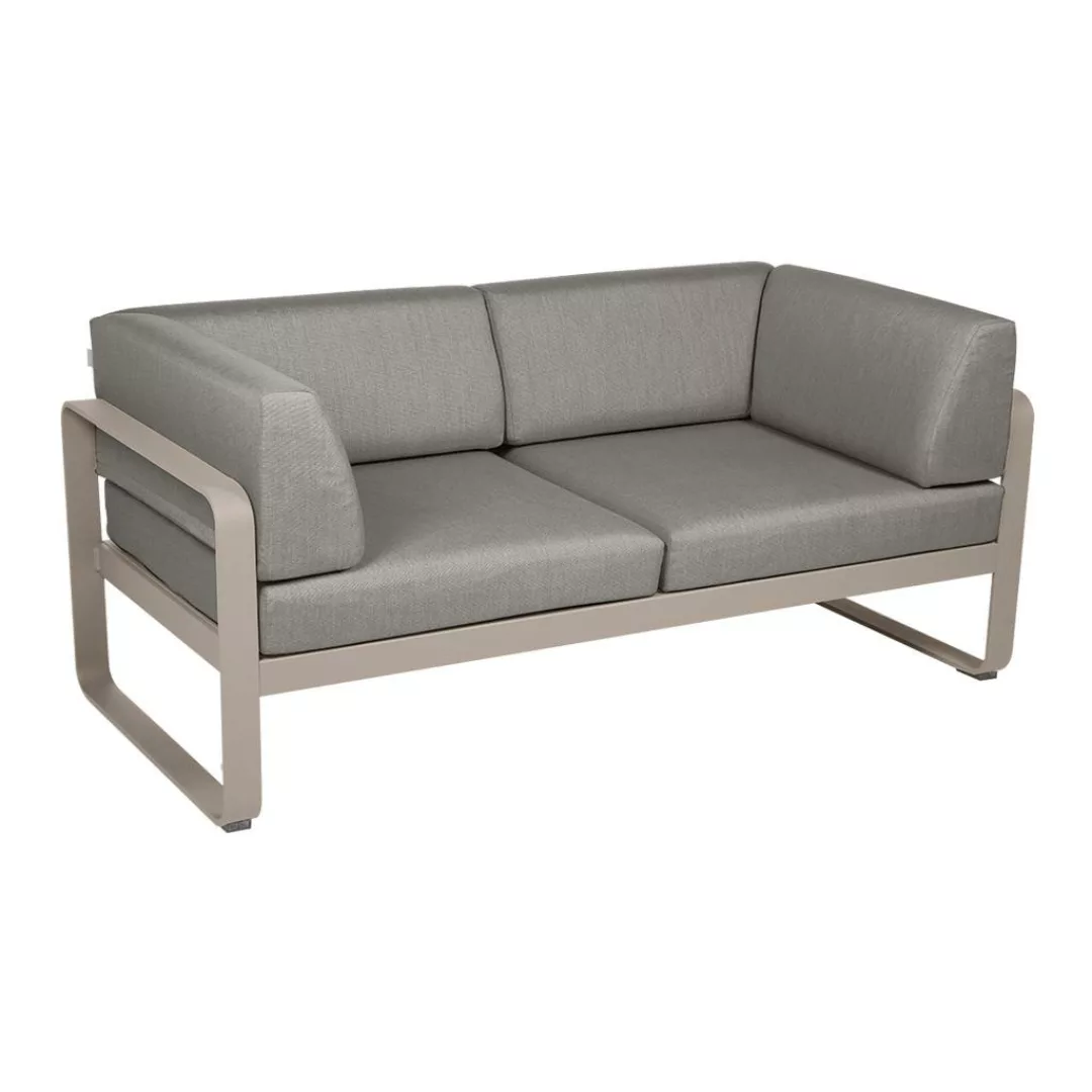 Bellevie 2-Sitzer Club Sofa 14 Muskat B8 Taupegrau günstig online kaufen