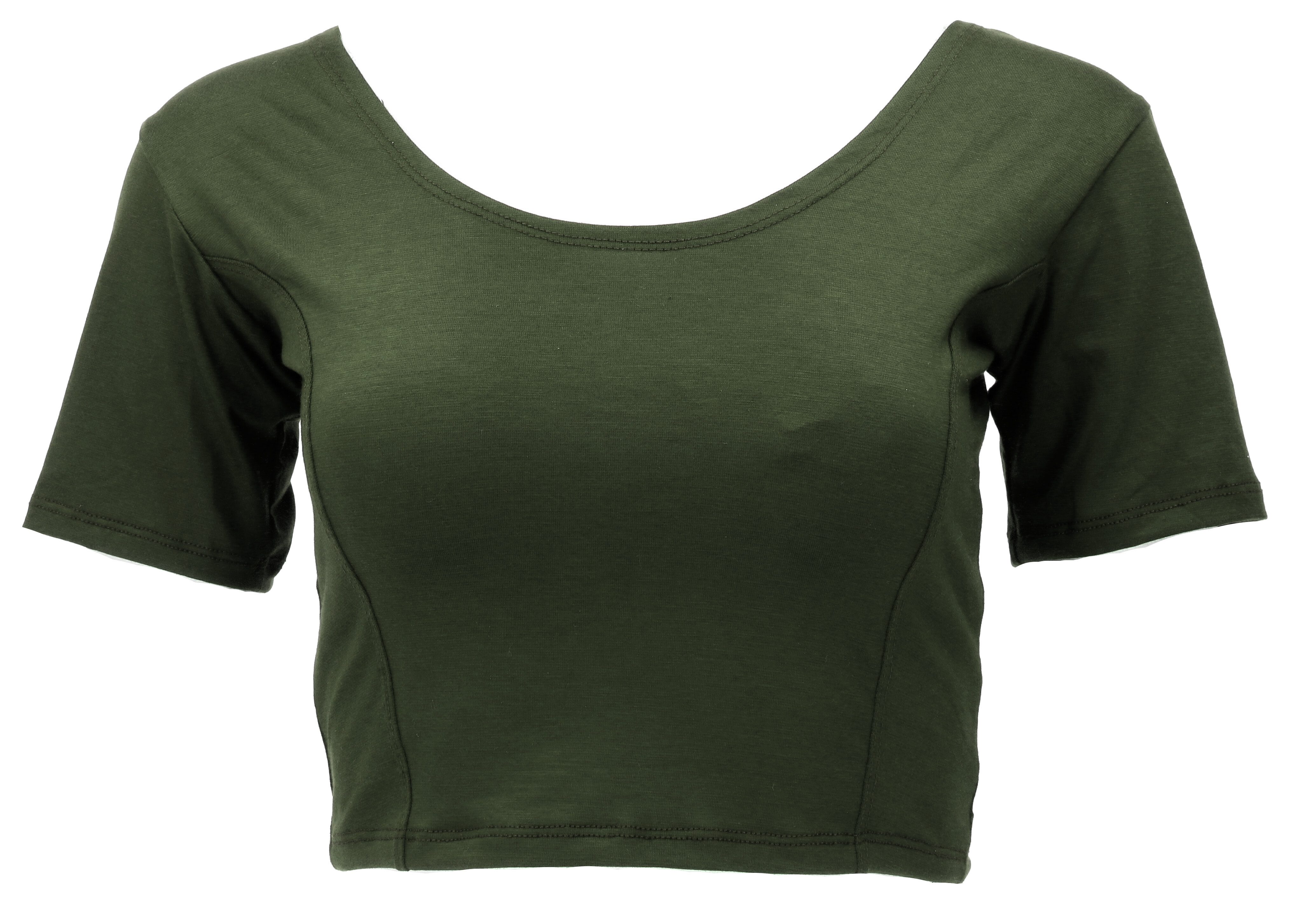 Guru-Shop T-Shirt Basic Yogatop, bauchfreies Choli günstig online kaufen