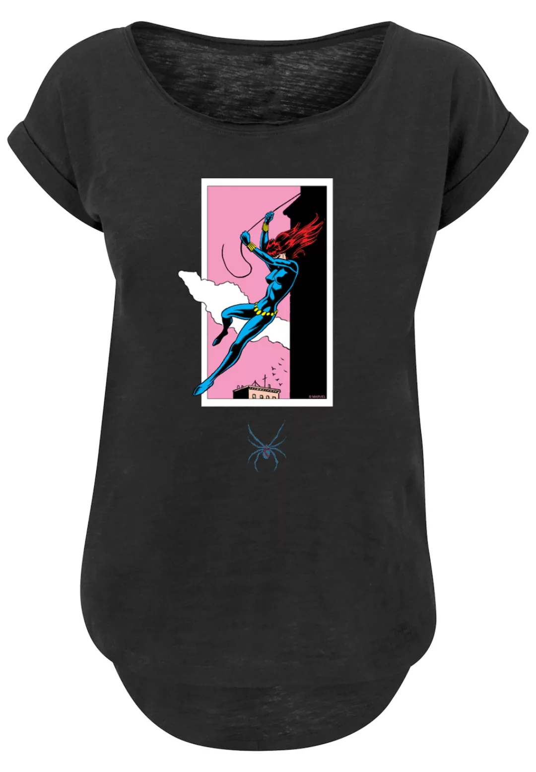 F4NT4STIC T-Shirt "Marvel Comics Black Widow Roof Jump", Damen,Premium Merc günstig online kaufen