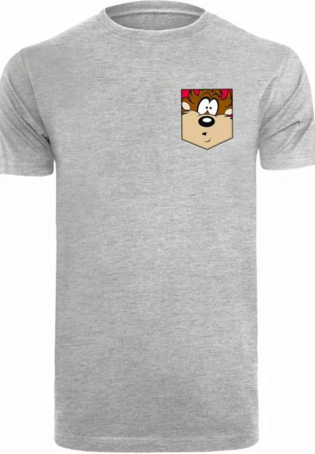F4NT4STIC T-Shirt Looney Tunes Tasmanian Devil Face Faux Pocket Print günstig online kaufen