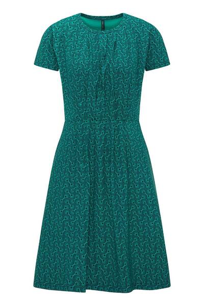 Jersey Kleid Aus Bio-baumwolle Mit Print In Blau Und Grau günstig online kaufen