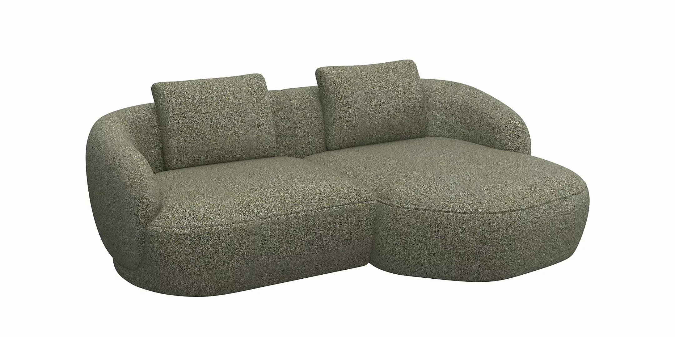 FLEXLUX Wohnlandschaft "Torino, rund, L-Form, Sofa-Ecke mit Recamiere, Long günstig online kaufen