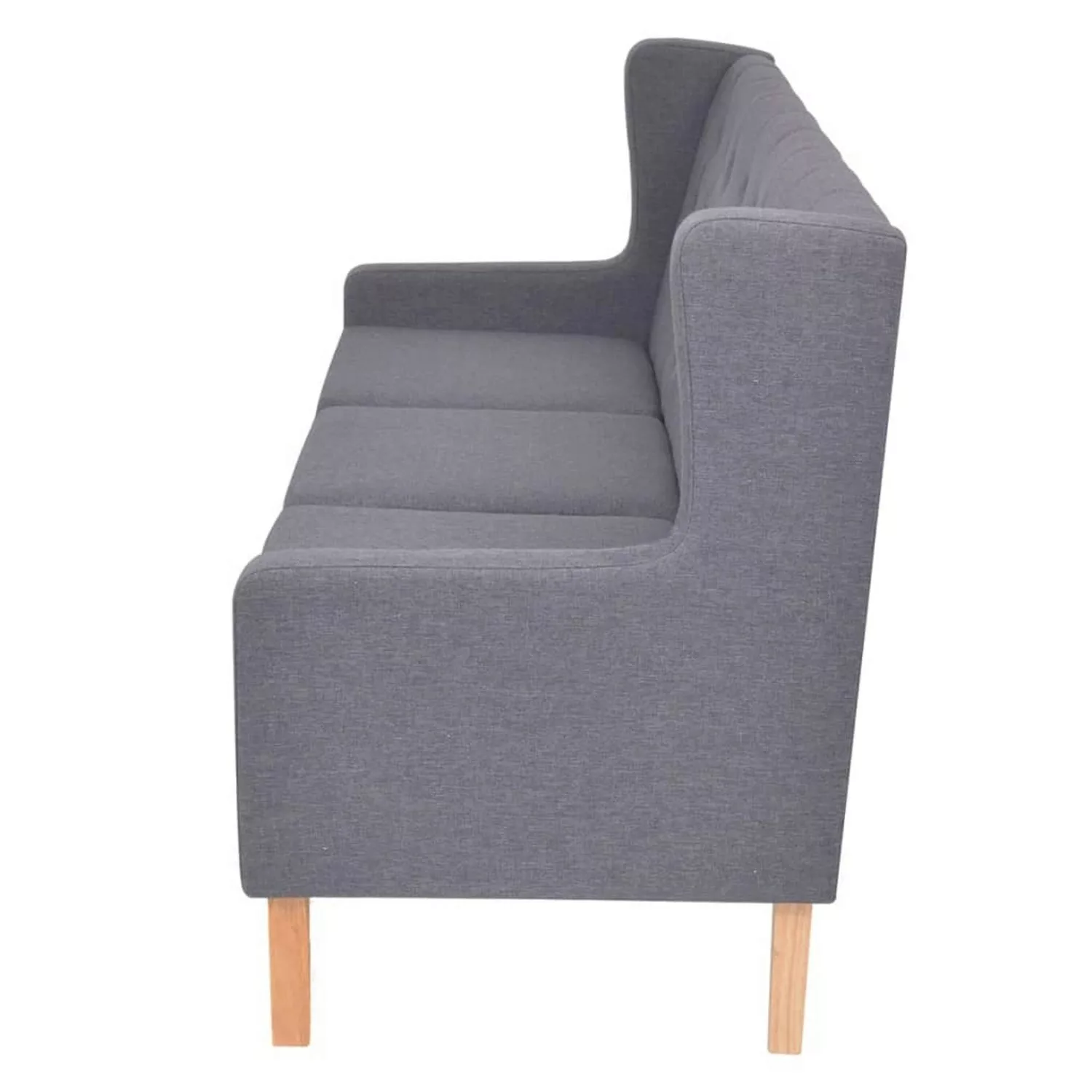 vidaXL Sofa 3-Sitzer-Sofa Stoff Grau Couch günstig online kaufen