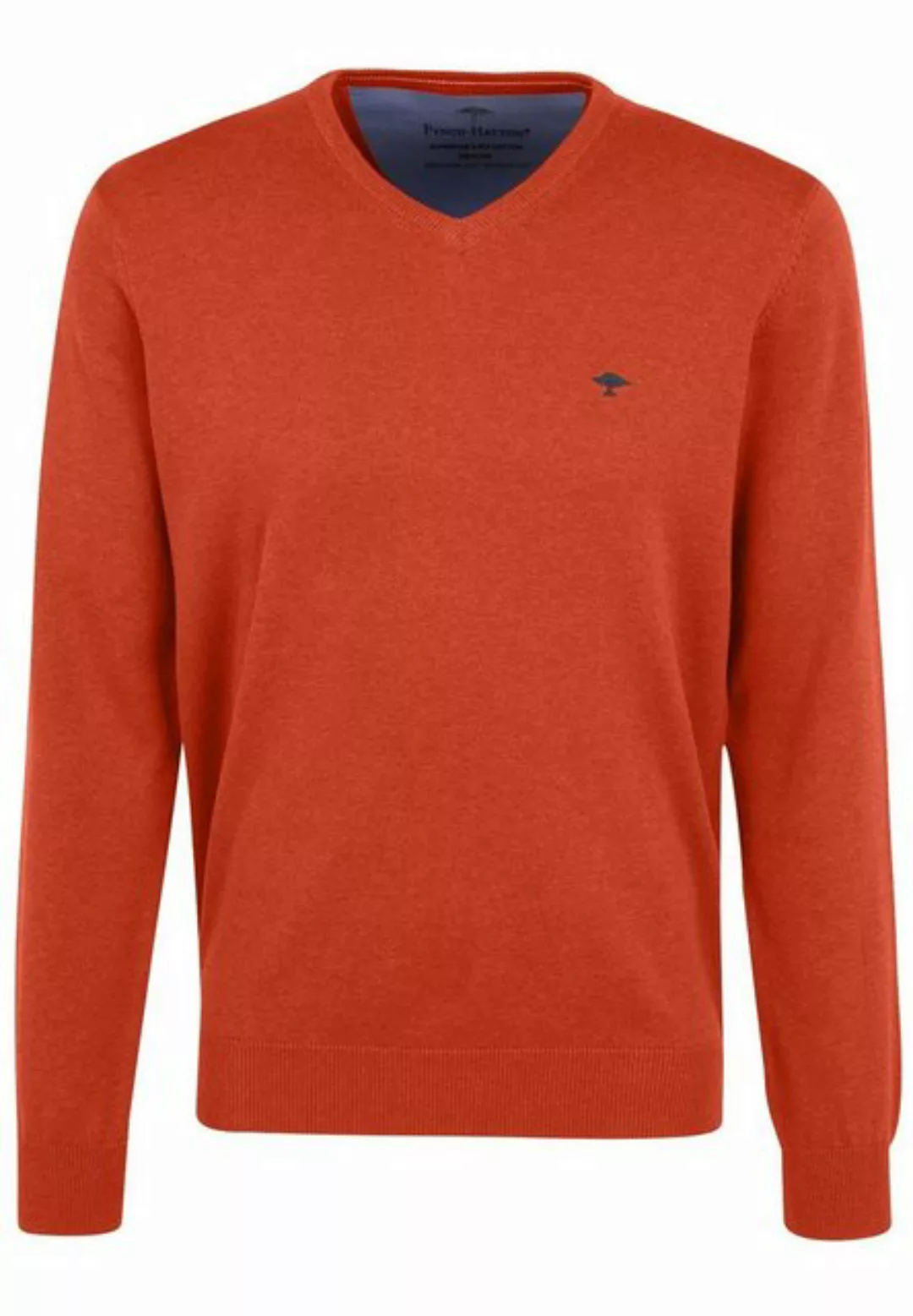 FYNCH-HATTON Strickpullover V-Neck - Basic Pullover - einfarbig günstig online kaufen