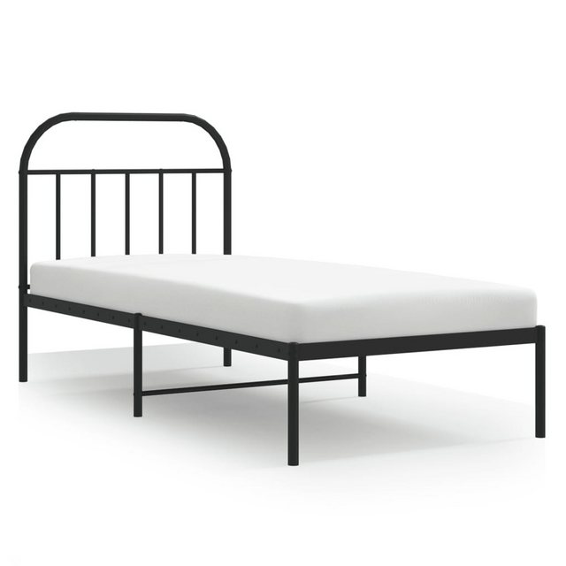 vidaXL Bett Bettgestell mit Kopfteil Metall Schwarz 80x200 cm günstig online kaufen