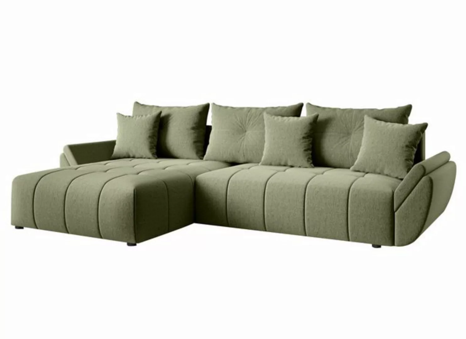 Furnix Ecksofa TROPEA mit Schlaffunktion Bettkasten Kissen Couch L-Form mod günstig online kaufen