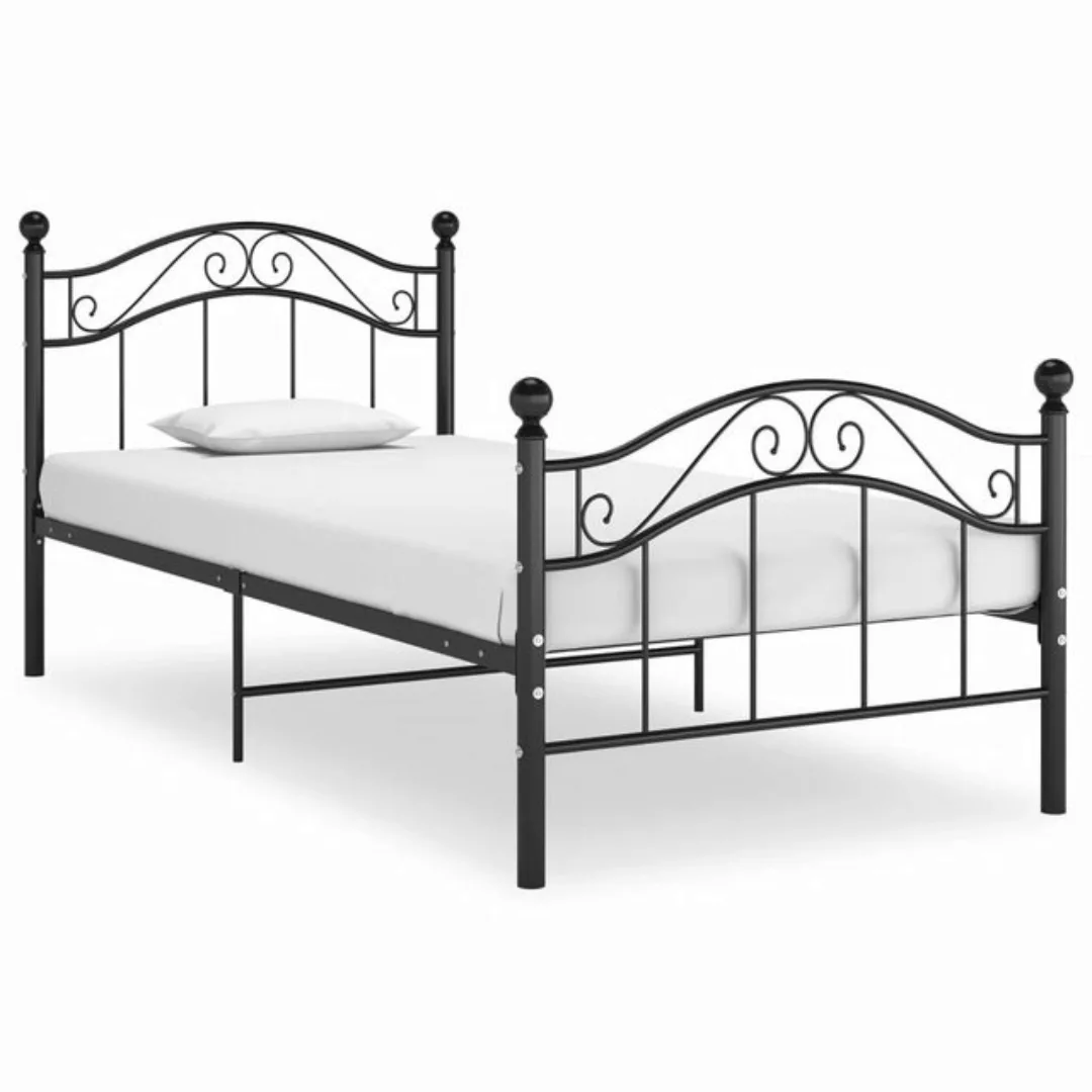 furnicato Bettgestell Bett Schwarz Metall 100x200 cm günstig online kaufen