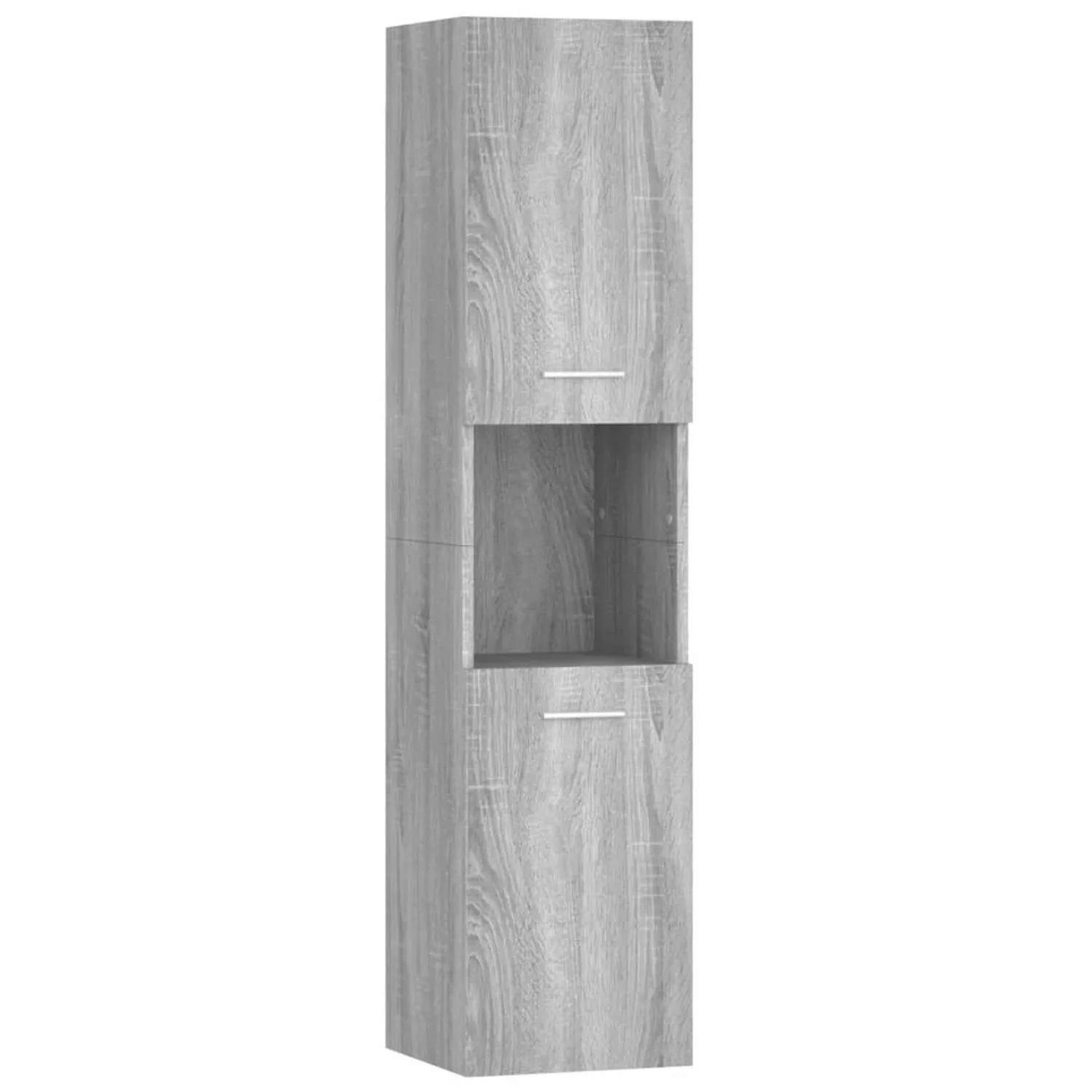 vidaXL Badezimmerschrank Grau Sonoma 30x30x130 cm Holzwerkstoff günstig online kaufen