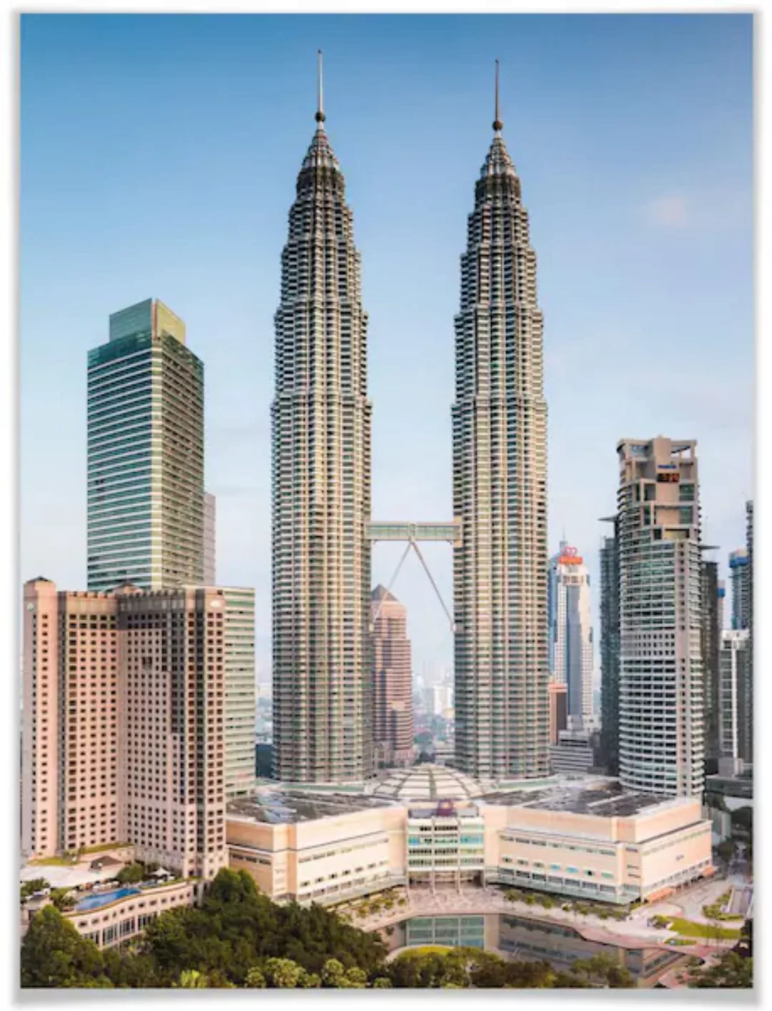 Wall-Art Poster »Petronas Towers Kuala Lumpur«, Gebäude, (1 St.), Poster oh günstig online kaufen