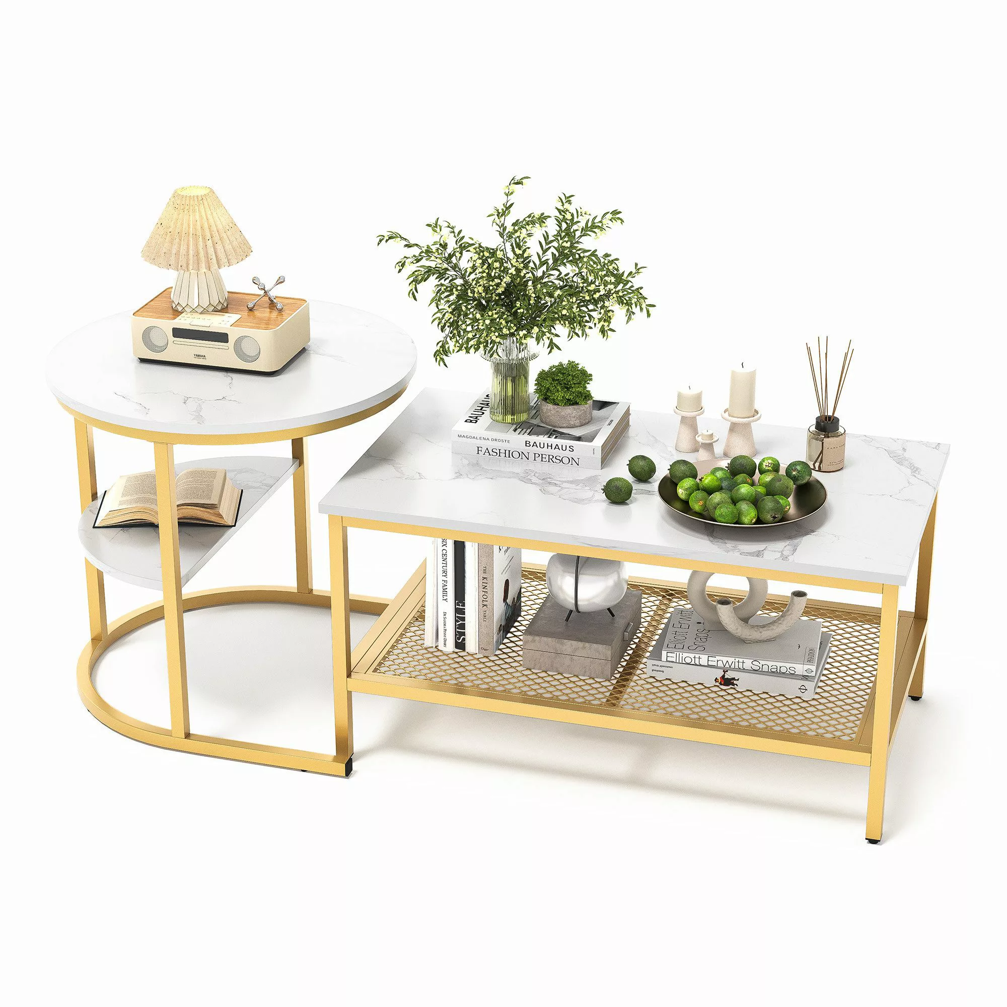 SEEZSSA Couchtisch 2er Set Satztisch Wohnzimmertisch günstig online kaufen