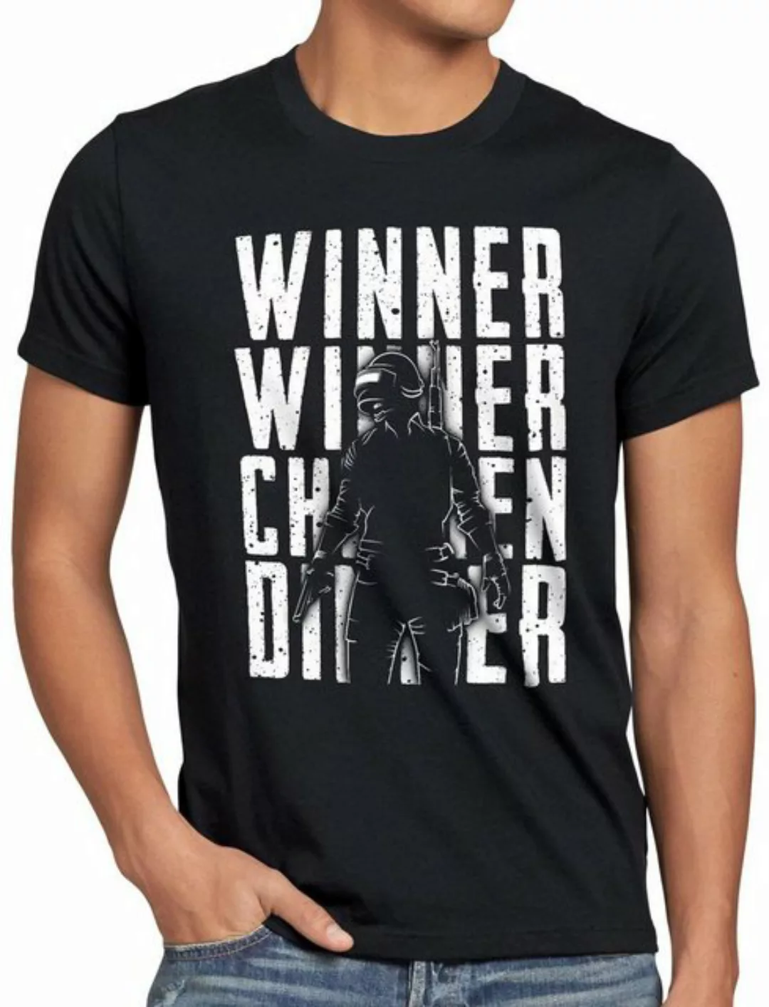 style3 Print-Shirt Herren T-Shirt Winner Winner Chicken Dinner pvp multipla günstig online kaufen