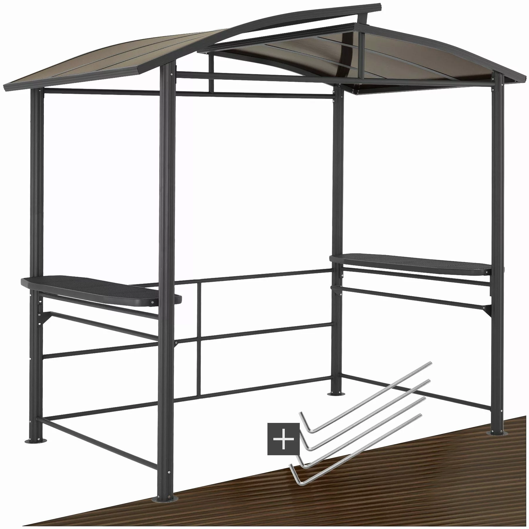 tectake Pavillon Grillpavillon, mit 3 Seitenteilen, günstig online kaufen