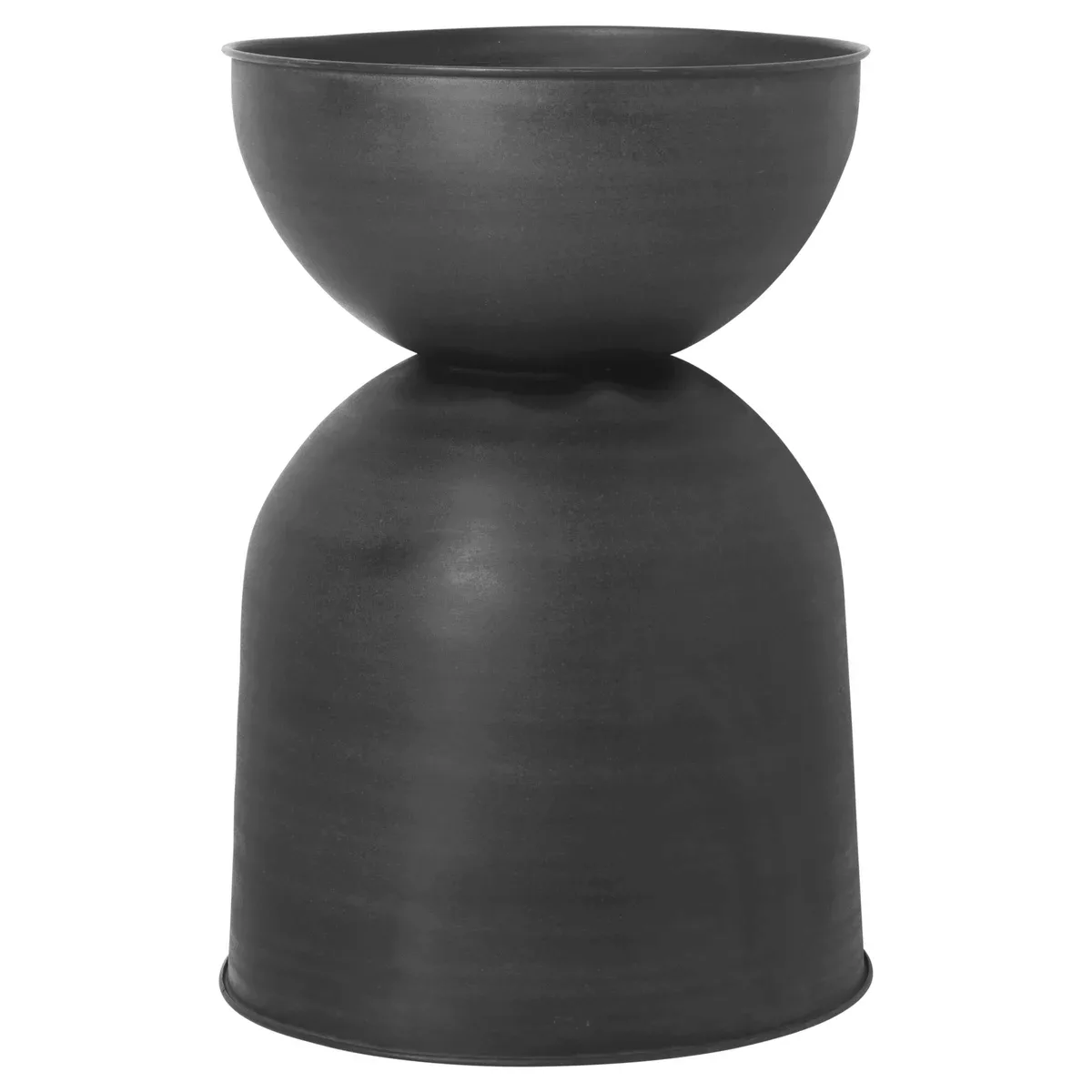 ferm LIVING - Hourglass Blumentopf Ø 50cm - schwarz/H 73cm x Ø 50cm günstig online kaufen