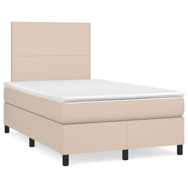 vidaXL Boxspringbett, Boxspringbett Matratze Cappuccino-Braun 120x200cm Kun günstig online kaufen