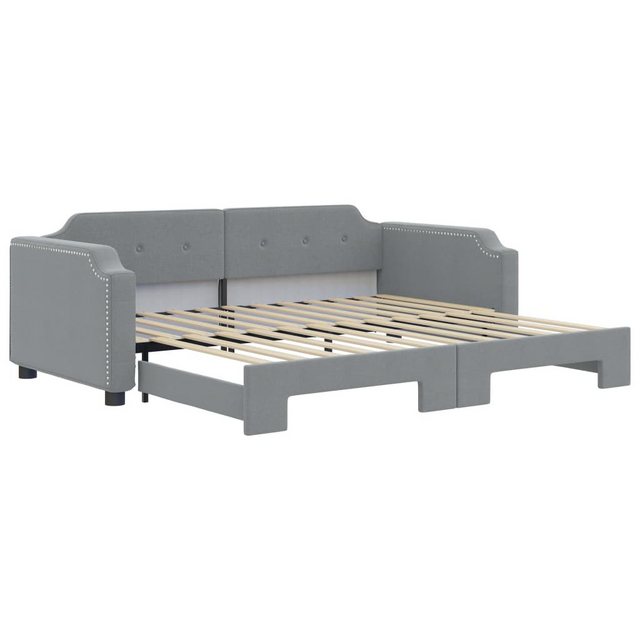 vidaXL Gästebett Gästebett Tagesbett Ausziehbar Hellgrau 100x200 cm Stoff B günstig online kaufen