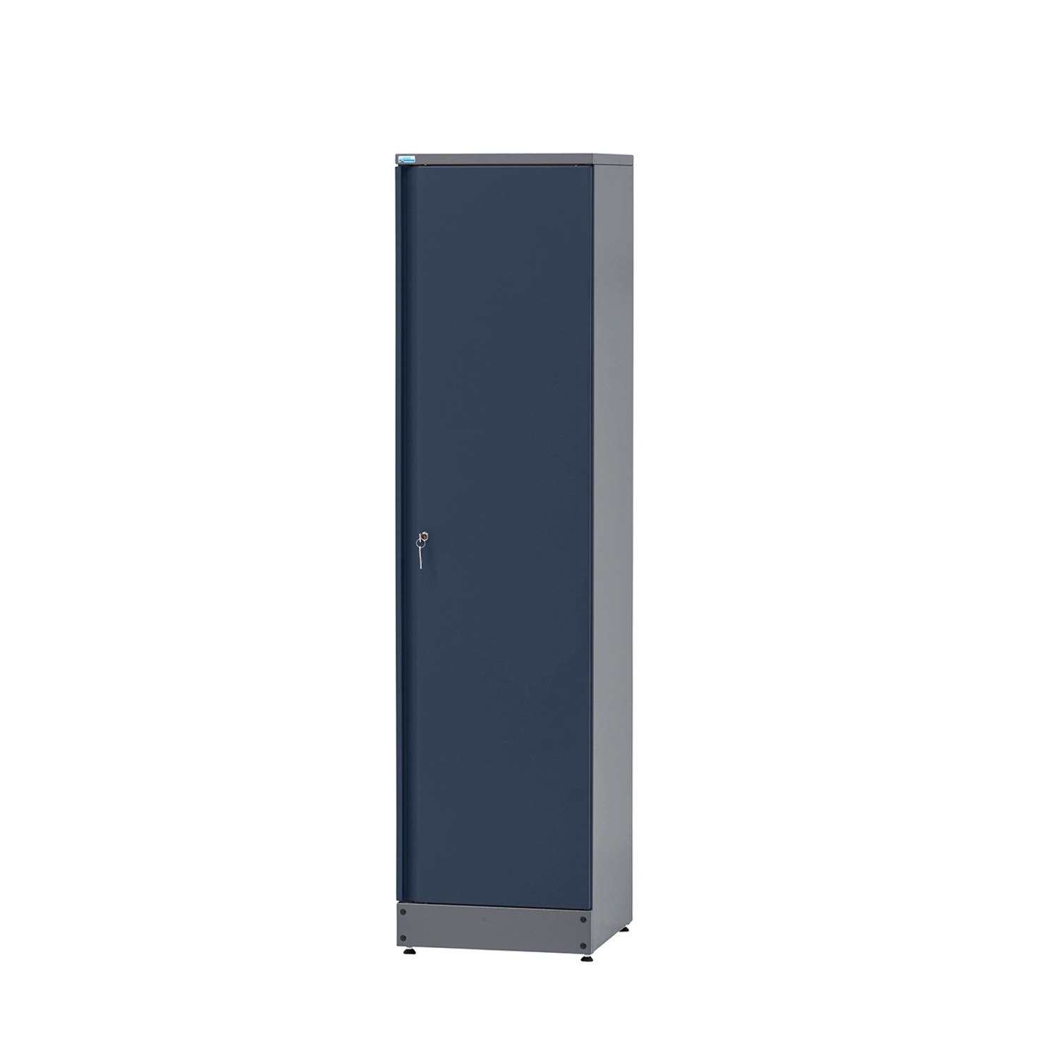 Küpper Hochschrank Eintürig mit 4 Fachböden 180 x 45,5 x 45 cm Dunkelblau günstig online kaufen