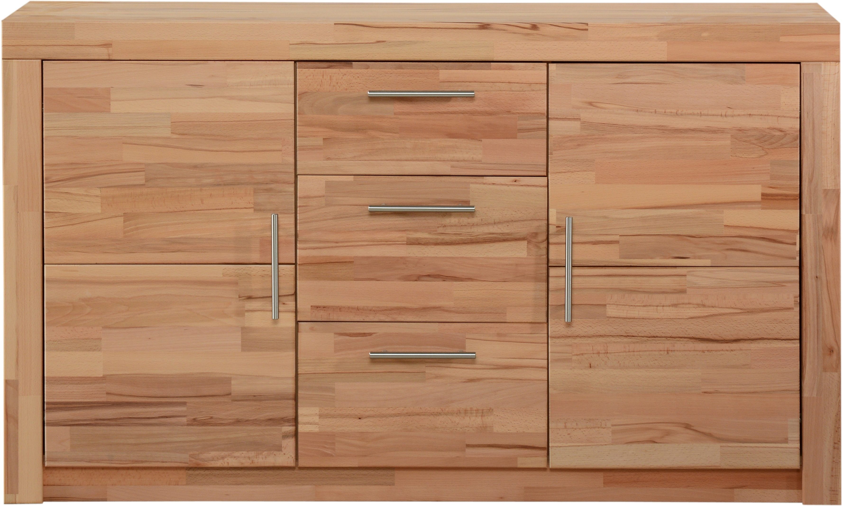 VOGL Möbelfabrik Sideboard "Toronto", Breite 140 cm, teilmassiv, Metallgrif günstig online kaufen