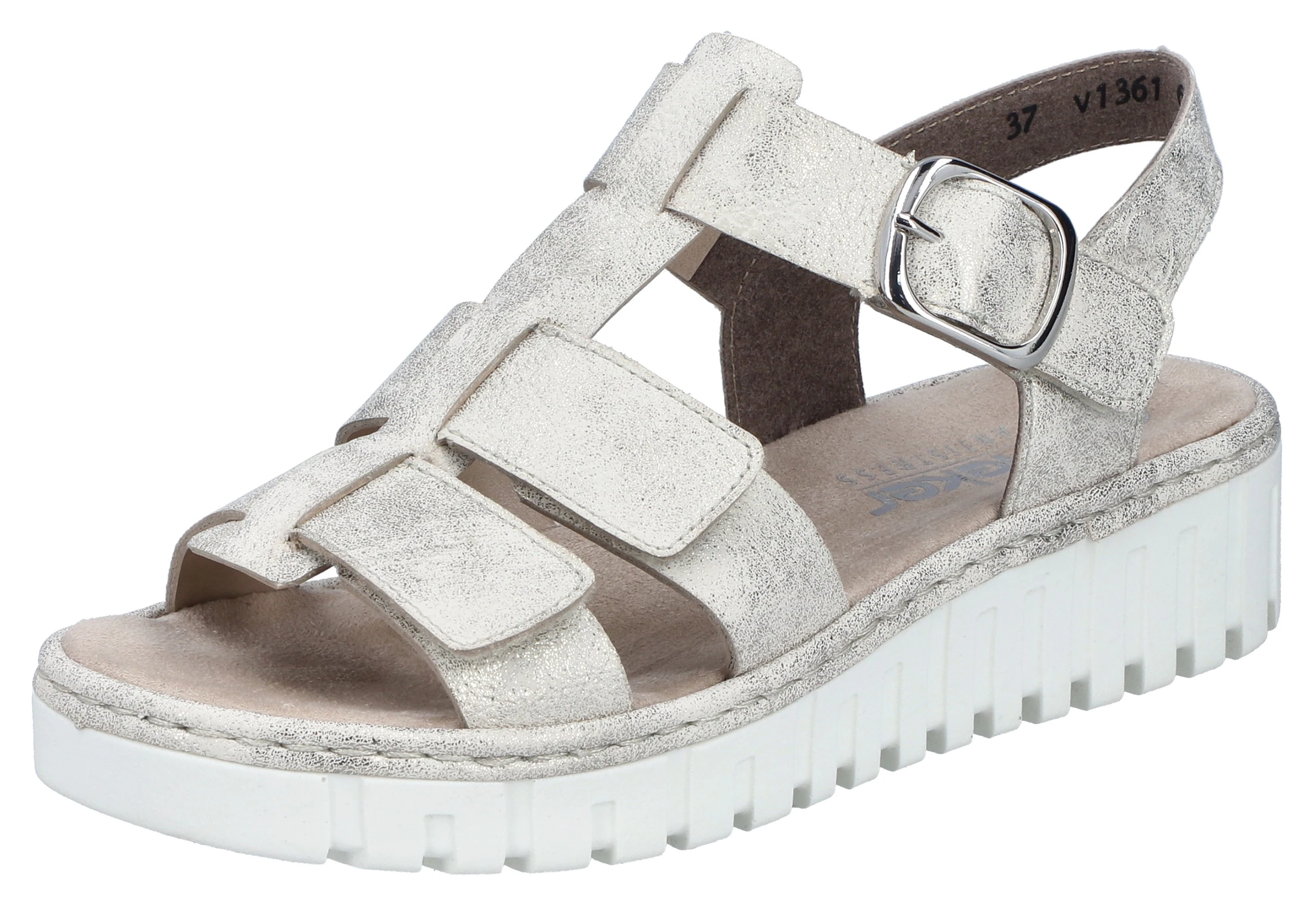 Rieker Plateausandale, Riemchensandale, Sommerschuh, Sandalette mit Klettri günstig online kaufen