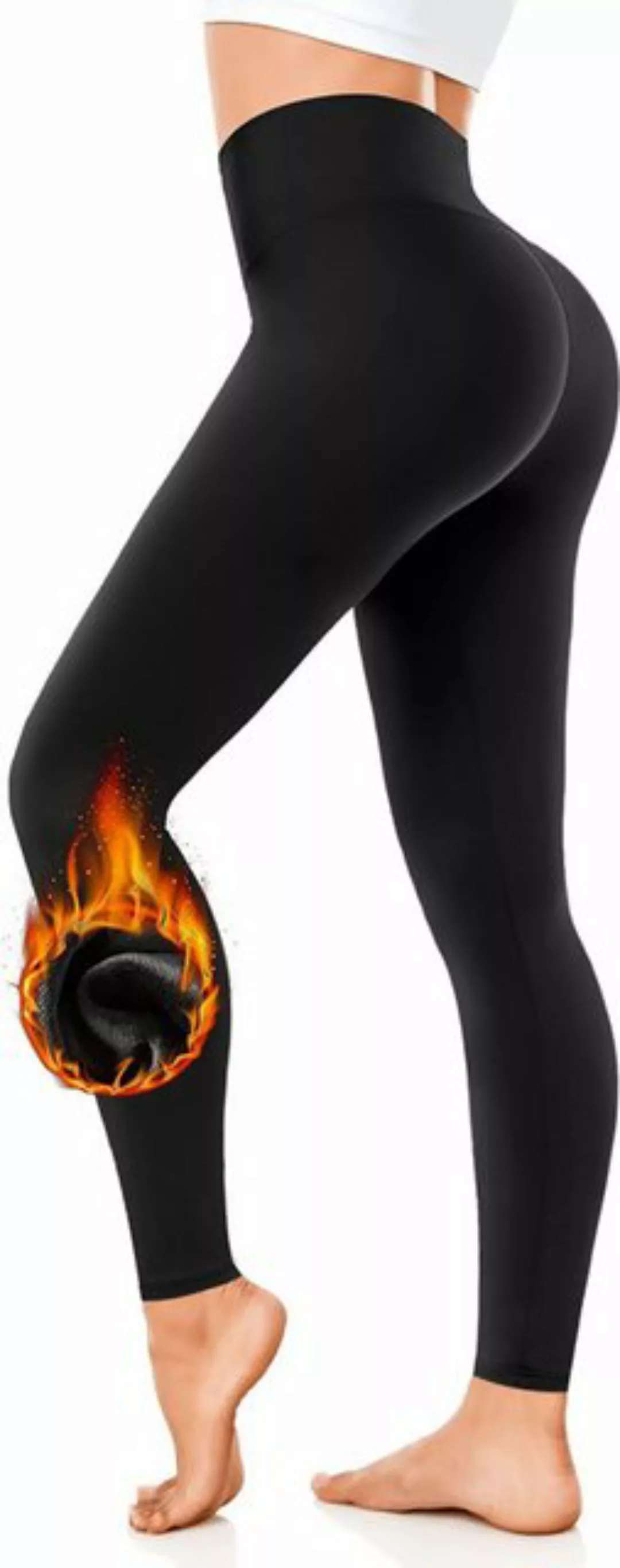 KIKI Thermoleggings Warme Winter-Leggings mit hoher Taille für Damen günstig online kaufen