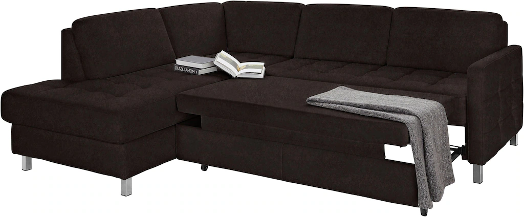 sit&more Ecksofa "Pandora L-Form", wahlweise mit Bettfunktion und Bettkaste günstig online kaufen