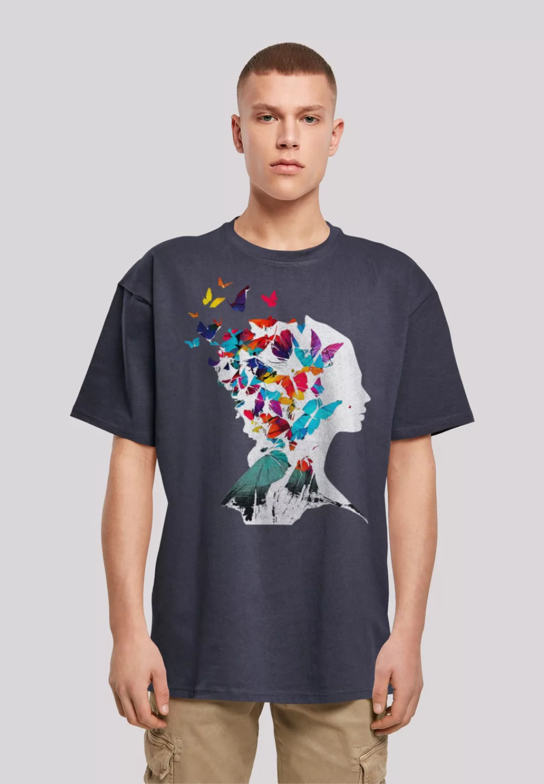 F4NT4STIC T-Shirt "Schmetterling Silhouette OVERSIZE TEE", Print günstig online kaufen